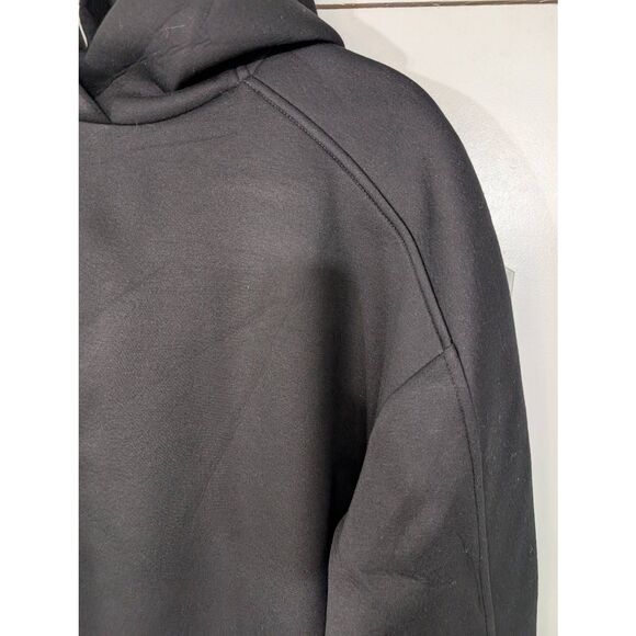 COS‎ Hooded Sweatshirt Mini Dress women's XS black scuba oversized modern - Picture 2 of 8